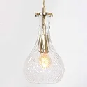 Mexlite Pendelleuchte GRAZIOGLASS, E27, Ø 14cm, messing