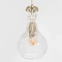 Mexlite Pendelleuchte GRAZIOGLASS, E27, Ø 14cm, messing