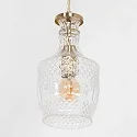 Mexlite pendant luminaire GRAZIOGLASS ?12,5cm E27 IP20, brass