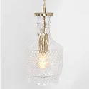 Mexlite pendant luminaire GRAZIOGLASS ?12,5cm E27 IP20, brass