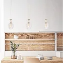 Mexlite pendant luminaire GRAZIOGLASS ?12,5cm E27 IP20, brass