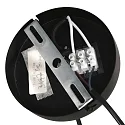 pendant luminaire BOLLIQUE round E27 IP20, amber, brass, black dimmable