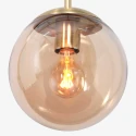 Steinhauer Pendelleuchte BOLLIQUE, E27, Ø 25 cm, messing