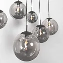 Steinhauer pendant luminaire BOLLIQUE 6 flames E27 IP20, black dimmable