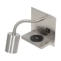 LED Wandleuchte UPROUND, 1-flammig, USB, GU10, 4,9W, 2700K, P20