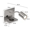 LED Wandleuchte UPROUND, 1-flammig, USB, GU10, 4,9W, 2700K, P20