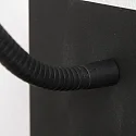 Mexlite LED Wandleuchte UPROUND, 1-flammig, USB, GU10, 4,9W, 2700K, P20, schwarz