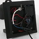 Mexlite LED Wandleuchte UPROUND, 1-flammig, USB, GU10, 4,9W, 2700K, P20, schwarz