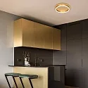 ceiling luminaire RINGLUX 1 flame IP20, gold dimmable