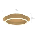 ceiling luminaire RINGLUX 1 flame IP20, gold dimmable