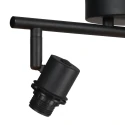Steinhauer Deckenleuchte BAMBUS 2-flammig, 2xE14, IP20, dimmbar, schwarz, holz