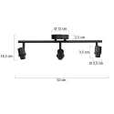 Steinhauer Deckenleuchte BAMBUS 3-flammig, 3xE14, IP20, dimmbar, schwarz, holz