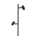 Steinhauer floor lamp BAMBUS 2 flames E14 IP20, wood, black dimmable