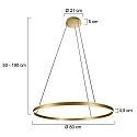 Steinhauer pendant luminaire RINGLUX up / down IP20, gold dimmable