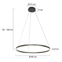 Steinhauer pendant luminaire RINGLUX up / down IP20, black dimmable
