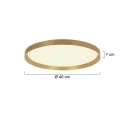 Steinhauer LED Deckenleuchte FLADY Up/Down, Ø 40cm, 30W+6W, 2700K, 3500lm, IP20, CRI>90, dimmbar, gold