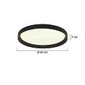 LED Deckenleuchte FLADY Up/Down, Ø 40cm, 30W+6W, 2700K, 3500lm, IP20, CRI>90, dimmbar, gold