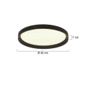 Steinhauer LED Deckenleuchte FLADY Up/Down, Ø 40cm, 30W+6W, 2700K, 3500lm, IP20, CRI>90, dimmbar, schwarz
