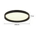 LED Deckenleuchte FLADY Up/Down, Ø 50cm, 40W+8W, 2700K, 4600lm, IP20, CRI>90, dimmbar, gold