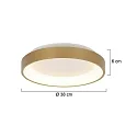 Steinhauer LED Deckenleuchte RINGLEDE Ø 38cm, 30W, 2700K, 2400lm, IP20, CRI>90, dimmbar, gold