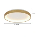 Steinhauer LED Deckenleuchte RINGLEDE Ø 38cm, 30W, 2700K, 2400lm, IP20, CRI>90, dimmbar, gold