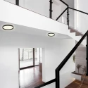 Steinhauer LED Deckenleuchte RINGLEDE Ø 38cm, 30W, 2700K, 2400lm, IP20, CRI>90, dimmbar, schwarz