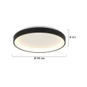 Steinhauer LED Deckenleuchte RINGLEDE Ø 38cm, 30W, 2700K, 2400lm, IP20, CRI>90, dimmbar, schwarz