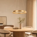 Steinhauer pendant luminaire RINGLUX IP20, gold dimmable