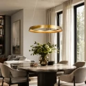 Steinhauer pendant luminaire RINGLUX IP20, gold dimmable