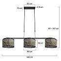 Steinhauer Pendelleuchte 3-fl. 