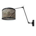 wall luminaire PRESTIGE CHIC 1 flame E27 IP20, black dimmable