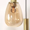 Steinhauer LED Pendelleuchte REFLEXION, 9-flammig, GU10 + E27, 4,9W, IP20, dimmbar, messing