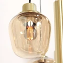 Steinhauer LED Pendelleuchte REFLEXION, 9-flammig, GU10 + E27, 4,9W, IP20, dimmbar, messing