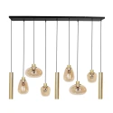 Steinhauer LED Pendelleuchte REFLEXION, 9-flammig, GU10 + E27, 4,9W, IP20, dimmbar, messing