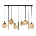 Steinhauer pendant luminaire BOLLIQUE 9 flames GU10 + E27 IP20, brass dimmable