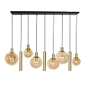 Steinhauer pendant luminaire BOLLIQUE 9 flames GU10 + E27 IP20, brass dimmable