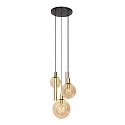 Steinhauer pendant luminaire BOLLIQUE 5 flames GU10 + E27 IP20, brass dimmable