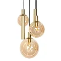 Steinhauer pendant luminaire BOLLIQUE 5 flames GU10 + E27 IP20, brass dimmable