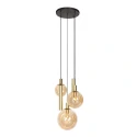 Steinhauer LED Pendelleuchte BOLLIQUE, 5-flammig, GU10 + E27, 4,9W, IP20, dimmbar, messing