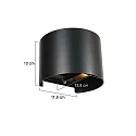 Steinhauer LED Außenwandleuchte LOGAN 2x3W, 2700K, 480lm, IP54, CRI>80, Dämmerungssensor, dimmbar, schwarz