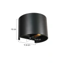 Steinhauer outdoor wall luminaire LOGAN with sensor IP54, black dimmable