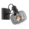 Steinhauer wall luminaire GLASLIC swivelling, rotatable E27 IP20, black dimmable