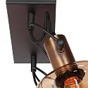 Steinhauer Wandleuchte GLASLIC 2-flammig, 2 x E27, IP20, dimmbar, schwarz,bronze,amber