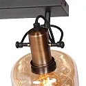 Steinhauer Wandleuchte GLASLIC 2-flammig, 2 x E27, IP20, dimmbar, schwarz,bronze,amber