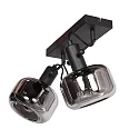 Steinhauer wall luminaire GLASLIC 2 flames, swivelling, rotatable E27 IP20, black dimmable