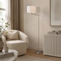 Mexlite floor lamp BELLA 1 flame E27 IP20, steel dimmable
