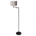 Mexlite Stehleuchte BELLA, 1-flammig, E27, IP20, schwarz, Schirm silber
