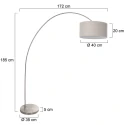 Mexlite Bogenlampe SOLVA, 1-flammig, E27, IP20, Schirm schlamm