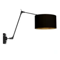 Steinhauer wall luminaire PRESTIGE CHIC 1 flame E27 IP20, black dimmable