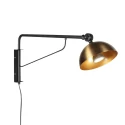 Steinhauer wall luminaire PINTINO 1 flame GU10 IP20, black dimmable